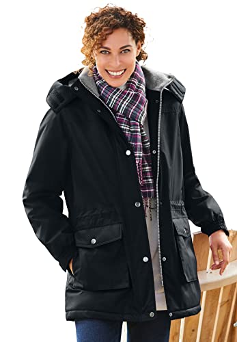 Woman Within Plus Size Microfiber Parka