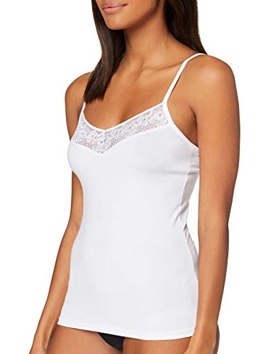 Preisvergleich Produktbild Skiny Damen Skiny Dames spaghettishirt Smart Cotton Unterhemd, Weiß, 36 EU