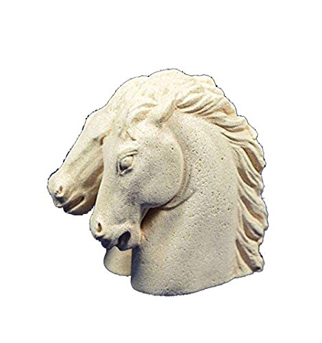 Estia Creations The Twins Double Horse Head Sculpture - Symbol of Wealth - Prosperity