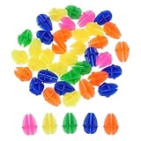 PATIKIL Bike Wheel Spokes Beads, 72 Pcs Colorful Bicycle Spoke Decoration Resin Clip Beads Spoke for Bike Accessories (Oval), Multicolor