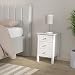 Yaheetech Nightstand with 3 Drawers, Bedroom Side Storage Cabinet Wooden End Table Accent Table Solid Pine Wood Legs, Set of 2, White