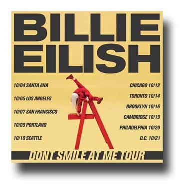 Billie Eilish ビリー アイリッシュ ポスター tour 新品】ビリーアイリッシュBillie Eilish HMHASツアーポスター
