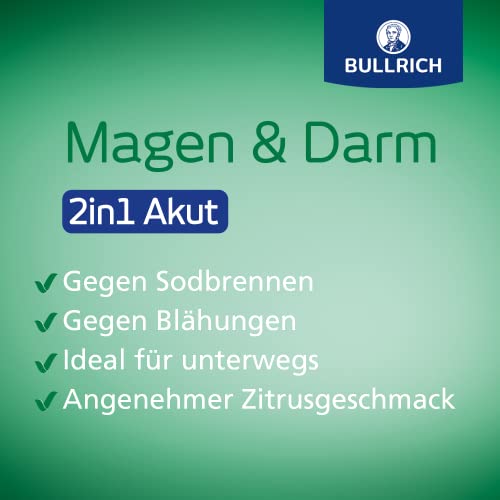 Bullrich Magen & Darm 2in1 Akut | Gegen Sodbrennen und Blähungen | Ideal für unterwegs | vegan | 12 Pulversticks - Image 4