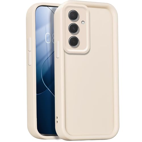GOGME Funda para Samsung Galaxy A56 5G, Funda Protectora Completa de Silicona TPU Suave, Carcasa Antipolvo Prueba de Choques - Blanco