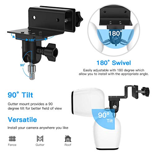 Support caméra Arlo robuste résistant aux intempéries design noir - 3