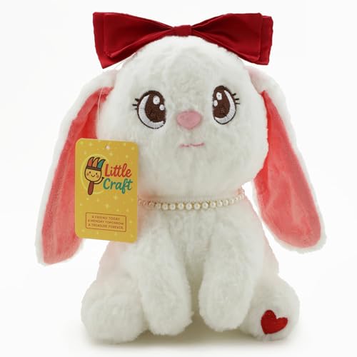 Image of White Bunny Soft Toy for Kids Stuffed Soft Toy with Cute Hug-Friendly Plush for Babies, Toddlers & Children Safe, Lightweight & Easy to Clean (28CM)