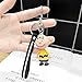 Produktbild aolongwl Schlüsselbund Charlie Brown Charakterpuppen Schlüsselanhänger Cartoon Anime Schlüsselanhänger for Männer und Frauen Taschen Silikon-Auto-Anhänger Key (Color : Charlie Black)