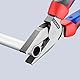 KNIPEX Kraft-Kombizange mit Comfort-Griffen schwarz atramentiert 225 mm, 02 02 225