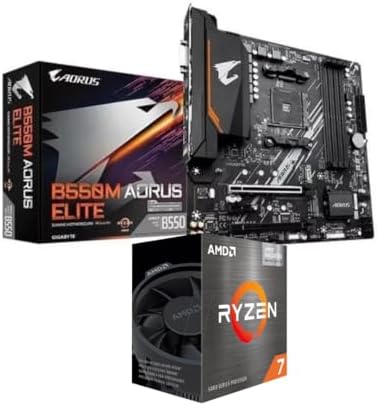 Kit Amd Ryzen 7 5700g + Placa Mãe Gigabyte B550m Aorus Elite