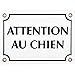 Sosenco Plaque emaillée Attention au Chien 12x17 cm - Pancarte Attention au Chien - Plaque Alarme - Propriété Privée - Panneau Signalétique Chien - Blanc