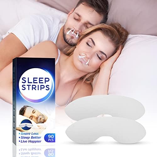 QTO Mouth Tape for Sleeping 90 Counts Sleep Strips for Sleeping,Nighttime Sleeping, Mouth Breathing, and Loud Snoring,Sleep Tape for Your Mouth