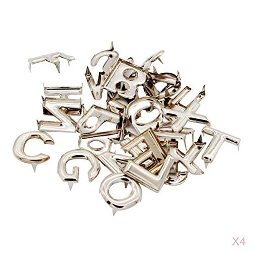 Tachiuwa 52Pcs Premium Leather Craft Alphabet Rivets for DIY Projects