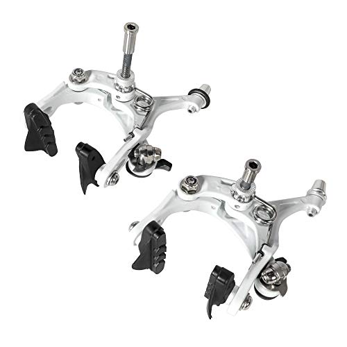 SENQI Bike Caliper Aluminum Alloy Bicycle Brake Caliper Clamp Bicycle C Caliper for Fixed Gear Bikes Road Bikes Bike Accessories(47-57mm White) by SENQI - Used condition - Image 2