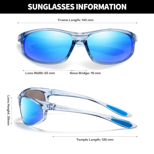 Image of FAGUMA Polarized Sports Sunglasses For Men UV400 Protection | Cycling Driving Fishing