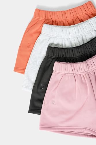 Image of Kamo Fitness CozyTec Sweat Shorts Women High Waisted Lounge Comfy Casual Cotton Shorts with Pockets