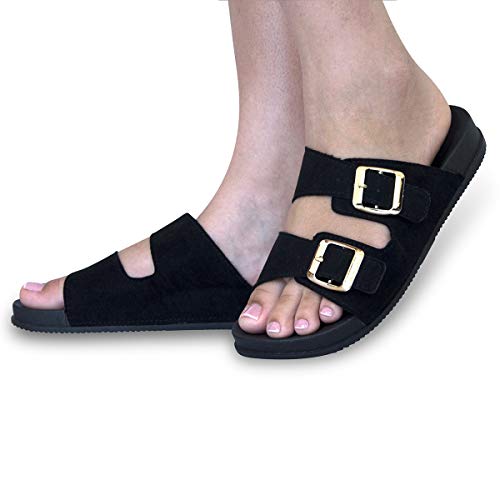 Sandália Feminina Birken Rasteira Confort Macia Eleganteria Tamanho:36;Cor:Preto