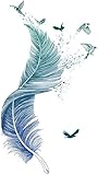 Feathers Wall Decals Wall Stickers for Bedroom Wall Mural as Wall Decor for Living Room | 124cm x 72cm Removable Peel and Stick Wall Stickers for Walls Decoration as Housewarming Birthday Gift