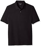 Amazon Essentials Men's Regular-Fit Cotton Pique Polo Shirt (Available in Big & Tall), Black, X-Large