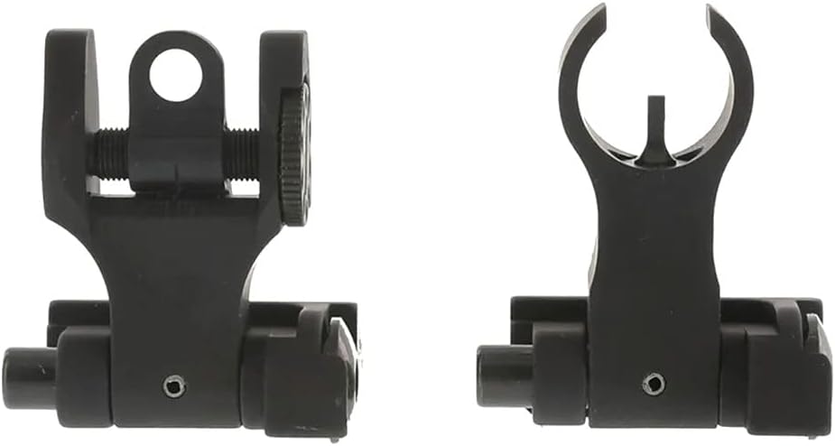 Troy Industries SSIG-45S-HRBT-00 45 Degree Offset HK/Round Rear Sight Set, Black