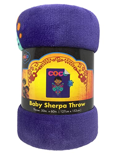 Jay Franco Disney Pixar Coco Seize The Moment Sherpa Throw Blanket - Measures 50 X 60 Inches, Kids Bedding Features Miguel - Fade Resistant Super Soft #TOP2