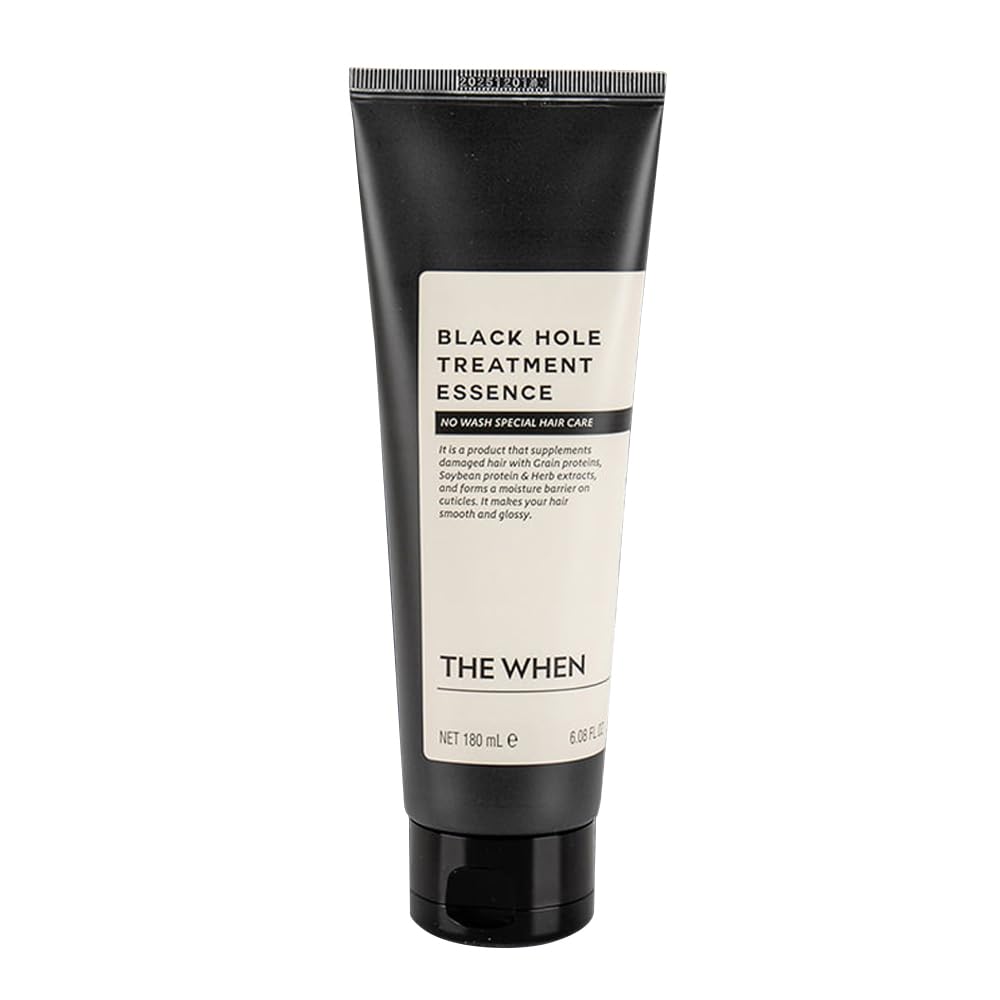 THE WHEN Black Pearl Treatment Essence – All-in-One Leave-In Hair Treatment for Damaged, Dry & Frizzy Hair – Salon-Grade Repair & Shine Booster – 150ml