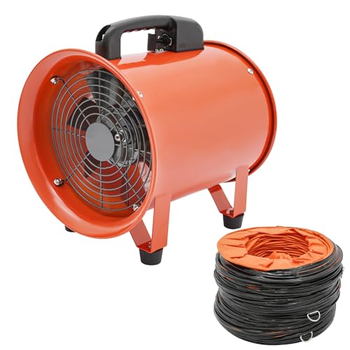 VonVVer Ventilador de construcción Ø 250 mm con tubo de 10 m, 320 W, 2580 m³/h, ventilador de construcción, 2800 rpm, 294 Pa, ventilador axial, 68 dB