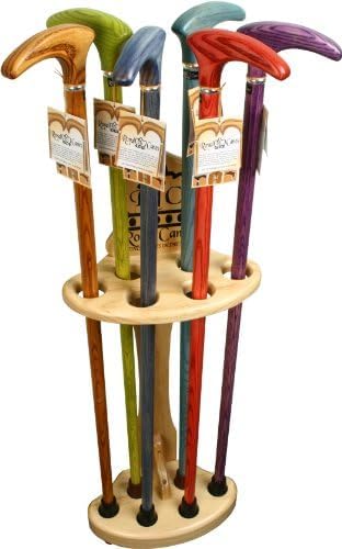 The Wooden Walking Cane Stand – Elegant Display & Storage Rack for 15–36 Canes – Fits Various Cane Styles for Men & Women – Durable Organizer for Home or Office