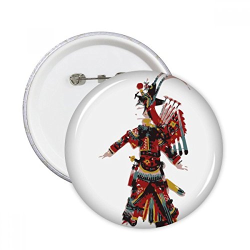 Badge rond opéra chinois aux finitions soignées pour décoration élégante