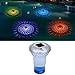 Imagen de EasyByMall Flotador solar de cloro para piscina con luces LED coloridas