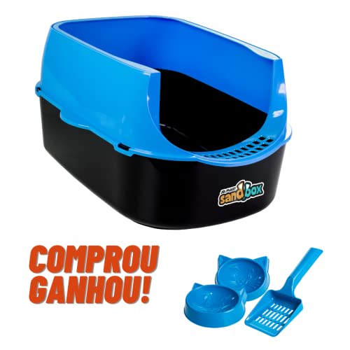 Caixa de Areia para Gatos Sanitário Furba Azul