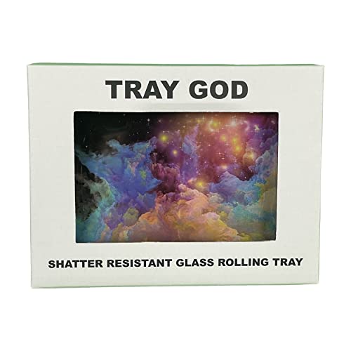 Glass Rolling Tray “Colorful Space” Shatter Resistant 5