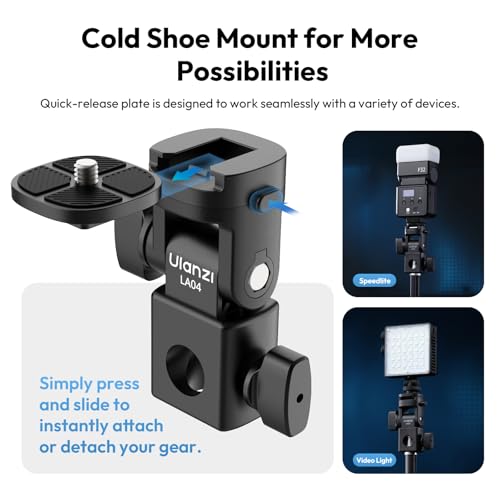 Image of ULANZI LA04 Light Stand Mount Adapter w 1 /4 inch Screw for Light Tripod