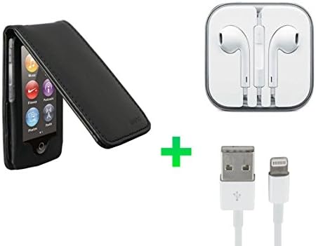 Leather Case For iPOD Nano 7th Generation + Oem Charger and Headphones