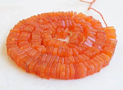 Perles de Cornaline Carnelian Gemstone Faceted Heishi pour insuffler de l'énergie à vos bijoux