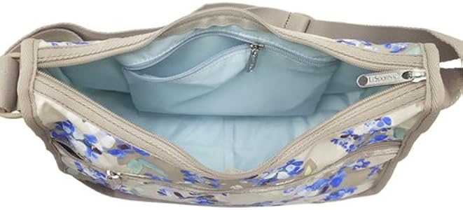 【レスポートサック】レトロ 花柄 フローラル ショルダーバッグ 水色×ベージュ Amazon | LeSportsac レスポートサック ショルダーバッグ CLASSIC HOBO