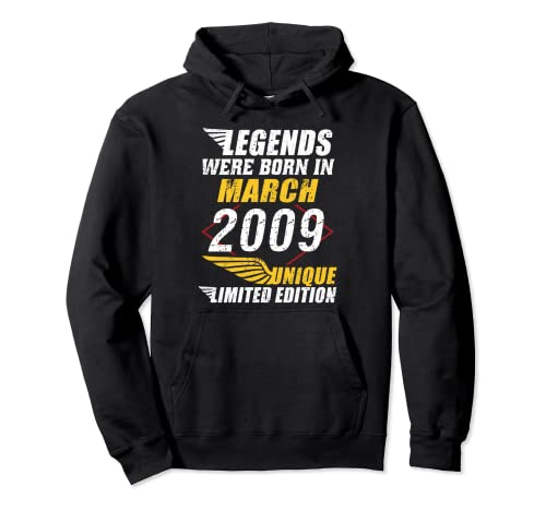 Cumpleaños Marzo 2009 Edición Limitada Regalo March 2009 Sudadera con Capucha