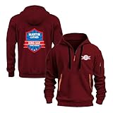 FBWZSAG Sweats À Capuche À Demi Fermeture Éclair pour Hommes pour Ma.RT.in Lu.th.ER Ki.n.g Jr Vestes D'entraînement Vêtements De Sport À Manches Longues G JiuHong||M