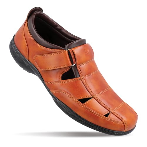 Image of WALKAROO WF6255 Mens Roman Sandals for formalwear and regular use