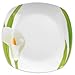 Van Well Talerz deserowy Calla, 190 x 190 mm, talerz do ciasta, mały talerz do serwowania, biały kielich kwiatowy, dekoracja roślinna, szlachetne naczynia porcelanowe, gastronomia