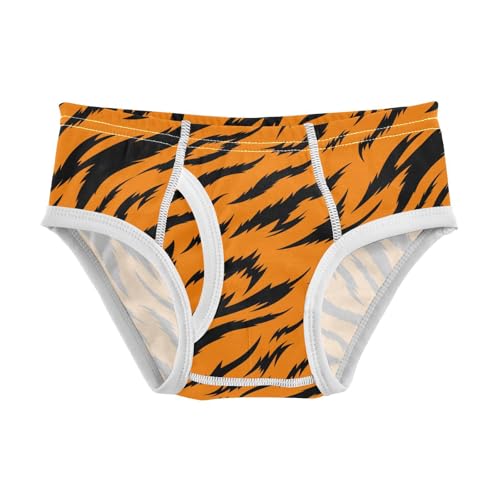 Boys' Underwear Cotton Little Boys Animal Skin Tiger Print Briefs Soft Toddler Underwear 2T-8Y