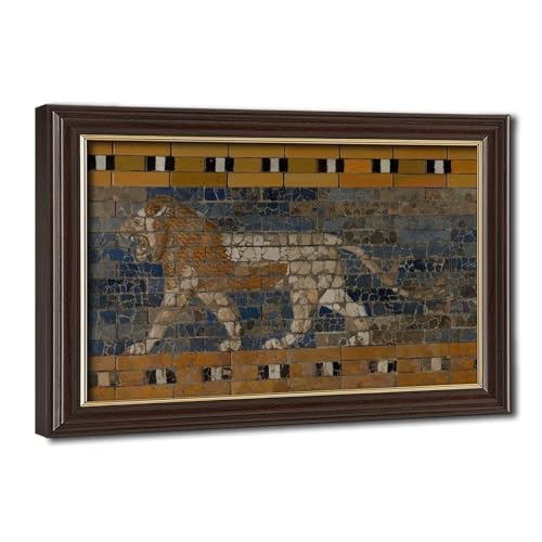 Impression sur toile Lion de Babylone cadre suspendu salon déco 50x76