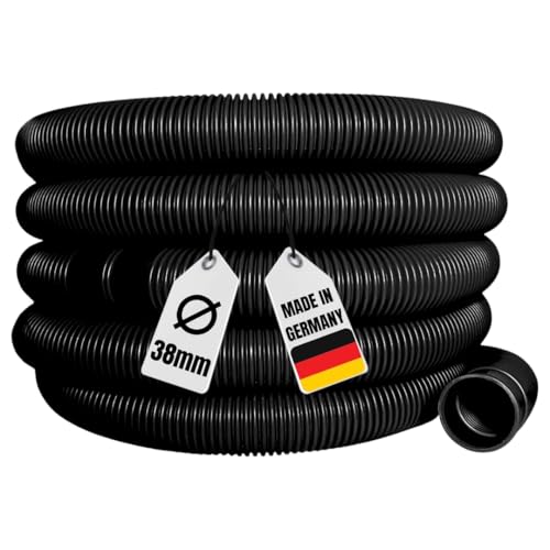 AquaOne Manguera de piscina de 38 mm, color negro, 1,5 m, 1 1/2 pulgadas, manguera de piscina de alta calidad, para jardín y piscina, manguera solar, manguera de aspiración, manguera de bomba flexible