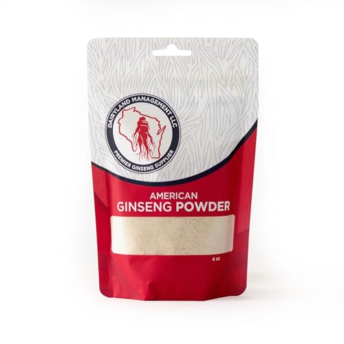 Concentrated American Ginseng Powder - 4 oz Pack of Wisconsin Ginseng Powder - Non-GMO, Gluten Free - Herbal Supplement for Smoothies, Baking, Tea