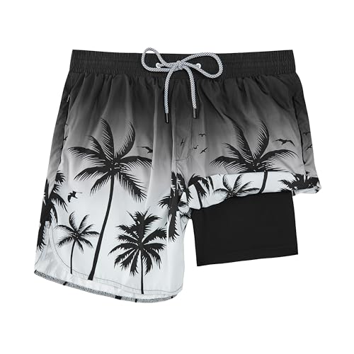 FT FENTENG Mens Swim Trunks with Compression Liner 5
