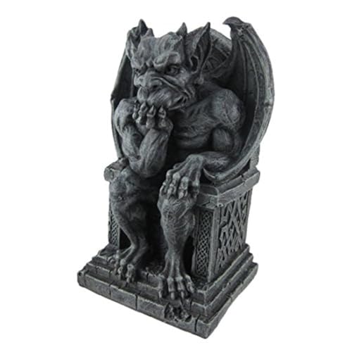 Estatua de gárgola medieval pensativa miniatura 1
