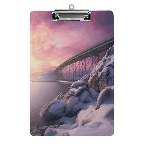 Bridge on Snow�N���b�v�{�[�h �ڗ����Ȃ��N���b�v�t�� ���Ōy�ʂȃA�N�����N���b�v�{�[�h ���킢���n���M���O�N���b�v�{�[�h �W��A4���^�[�T�C�Y �N���b�v�{�[�h 12.5×8.5�C���`