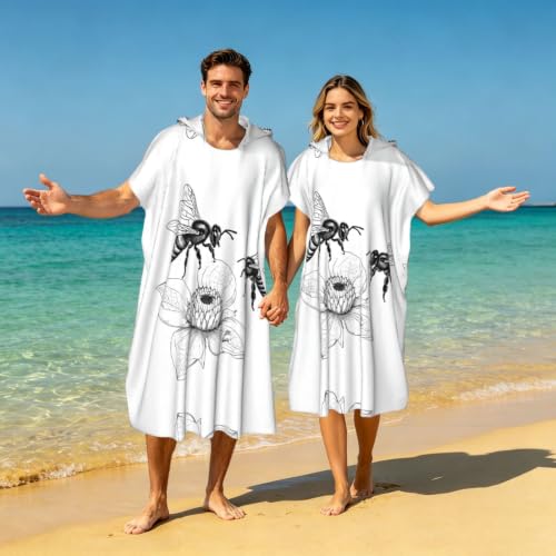 Poncho à capuche en microfibre pour se changer facilement après le surf - 7