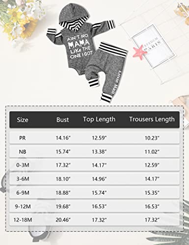 Fommy Baby Boy Clothes 0-3 Months Boy Clothes Letter Print Hoodies+Little Man Stripe Long Pants 2Pcs Outfits Baby Boy Stuff Gifts Set #TOP6