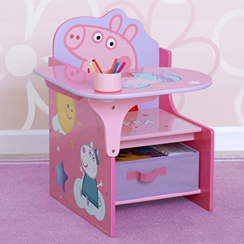 Delta Children Chair Desk With Storage Bin - Ideal For Arts & Crafts, Snack Time, Homeschooling, Homework & More - Greenguard Gold Certified, Peppa Pig #TOP1
