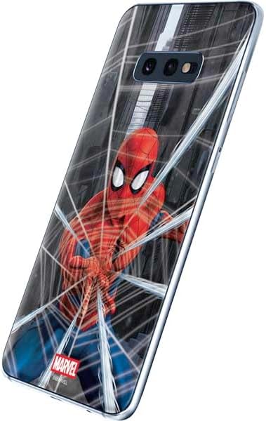 Skinit Decal Phone Skin Compatible with Galaxy S10e - Officially Licensed Marvel Spiderman Web Throw Design